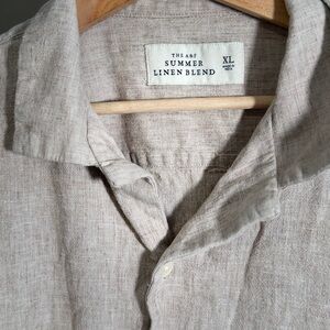 Abercrombie & Fitch Linen Blend Shirt - Light Brown